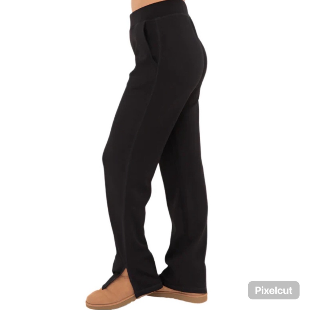 Mono B Stylish Black Wide-Leg Pants